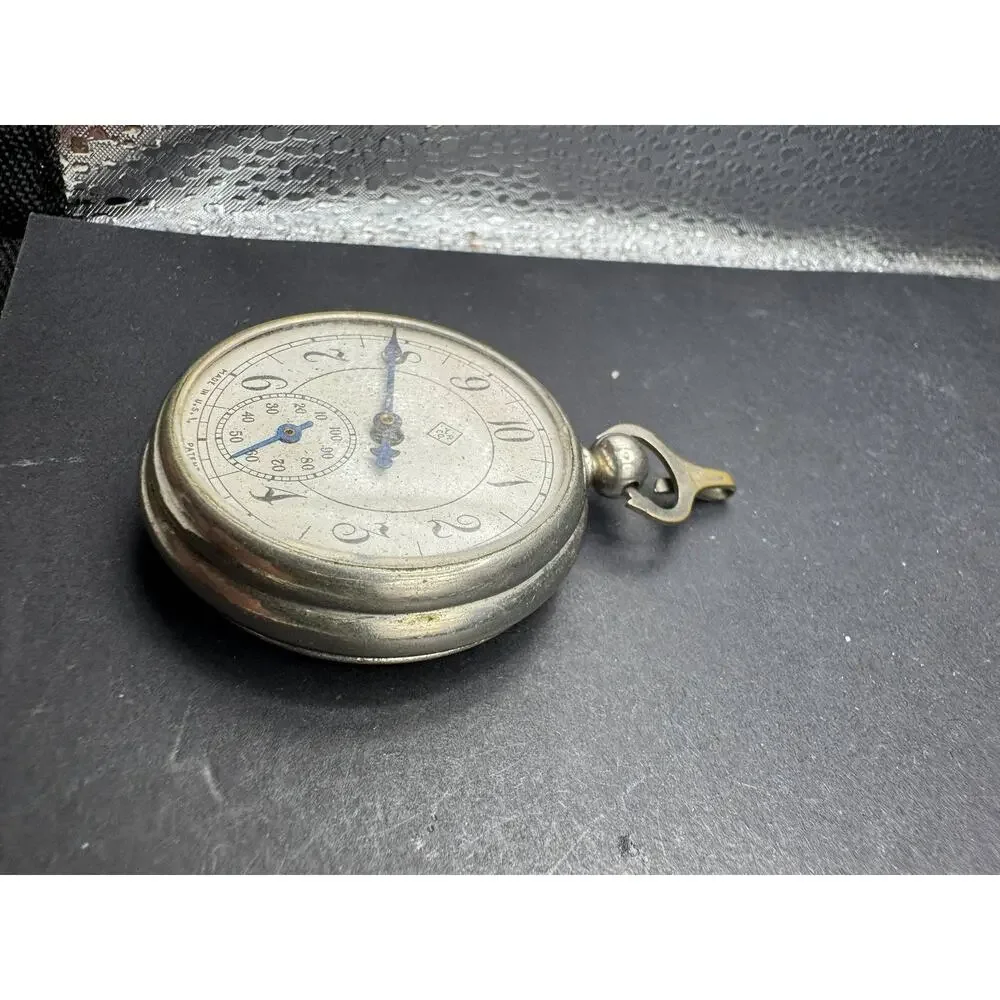 Vintage A.R. Co. Pocket Watch Made in USA Patent Applied For Silver Tone Case